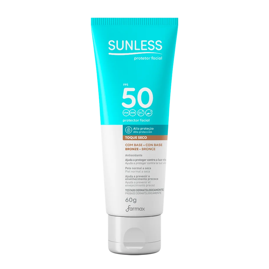 Protetor Facial Farmax Sunless FPS50 Bronze 60g