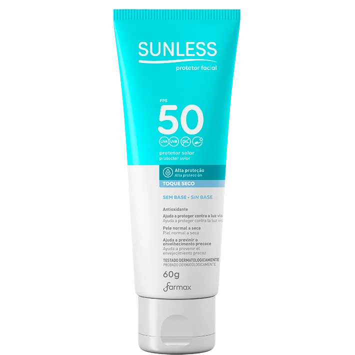 Protetor Facial Farmax Sunless FPS50 Sem Cor 60g