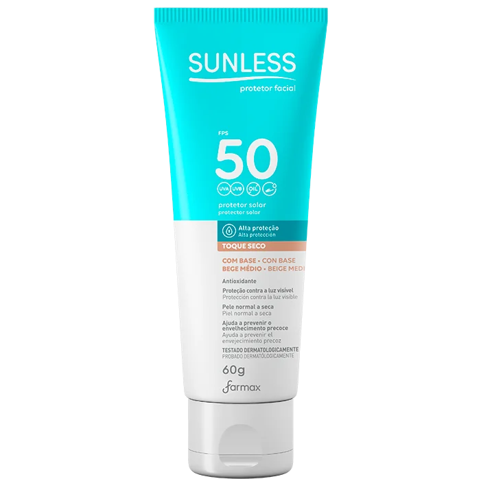 Protetor Facial Farmax Sunless FPS50 Medio 60g