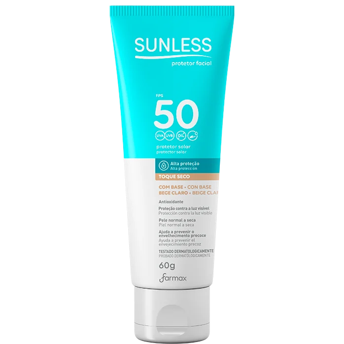 Protetor Facial Farmax Sunless FPS50 Claro 60g