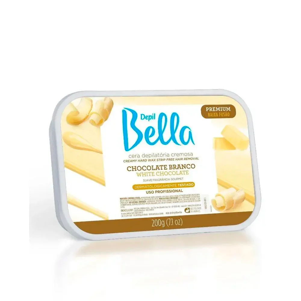 Cera Depilatória Cremosa Depil Bella Chocolate Branco 200G