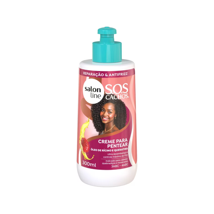 Creme de Pentear Salon Line S.O.S Rícino e Queratina 300ml