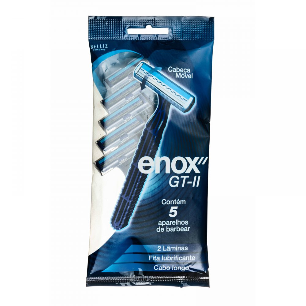Aparelho de Barbear Enox Belliz Com 5 Unidades GT2 Lâmina Tripla Ref. 1758