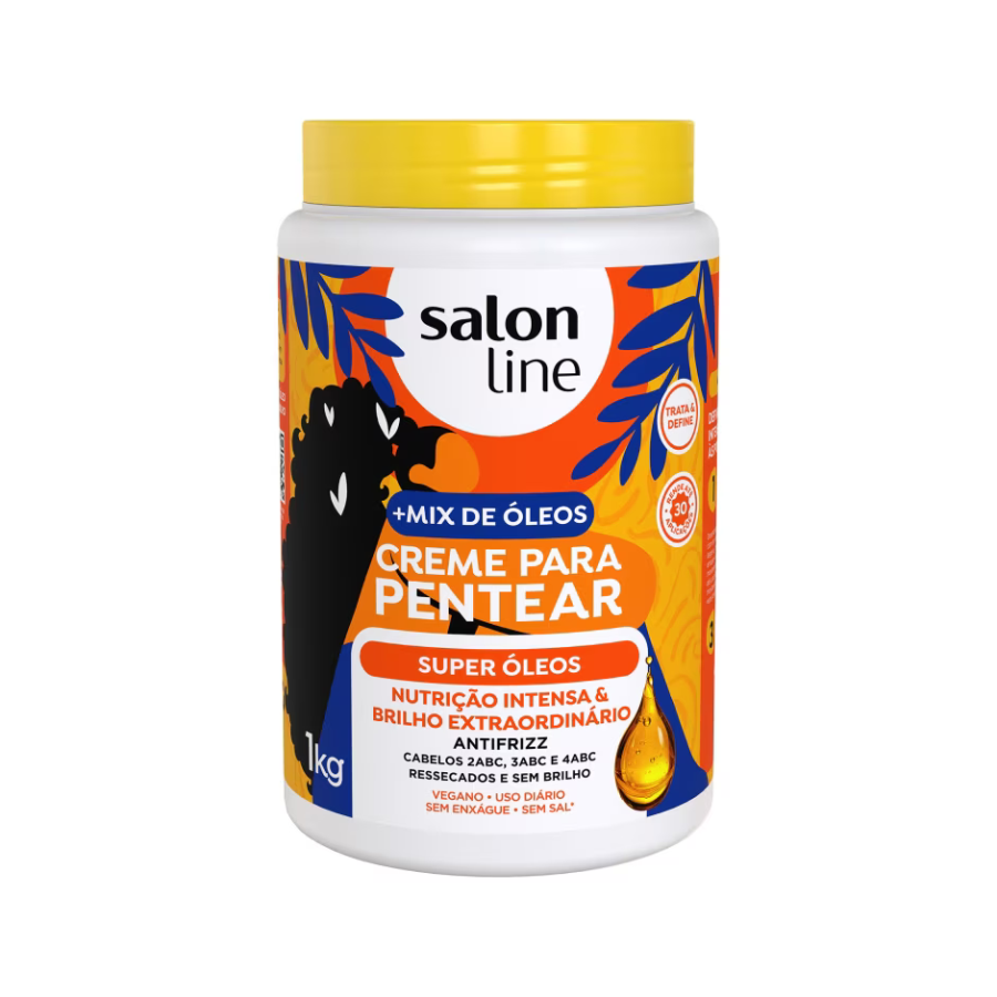 Creme Para Pentear Salon Line Super Óleos 1L