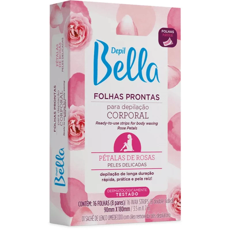 Folhas Prontas Para Depilação Depil Bella Pétalas De Rosas Com 16 Unidades