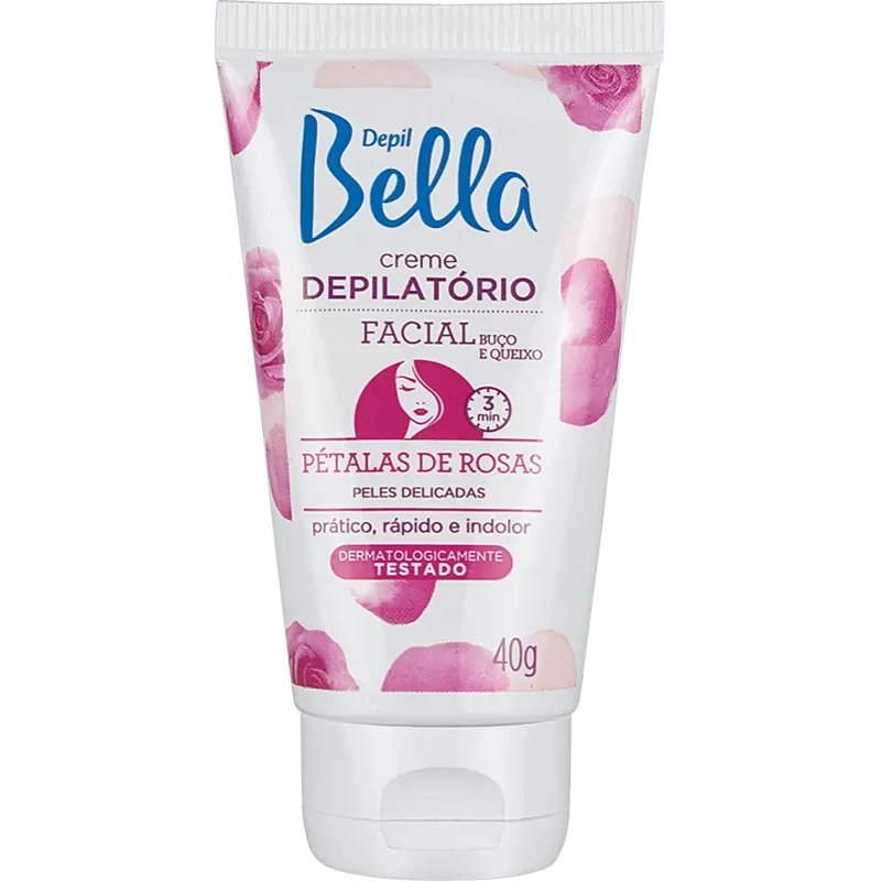 Creme Depilatório Depil Bella Facial Pétalas De Rosas 40G