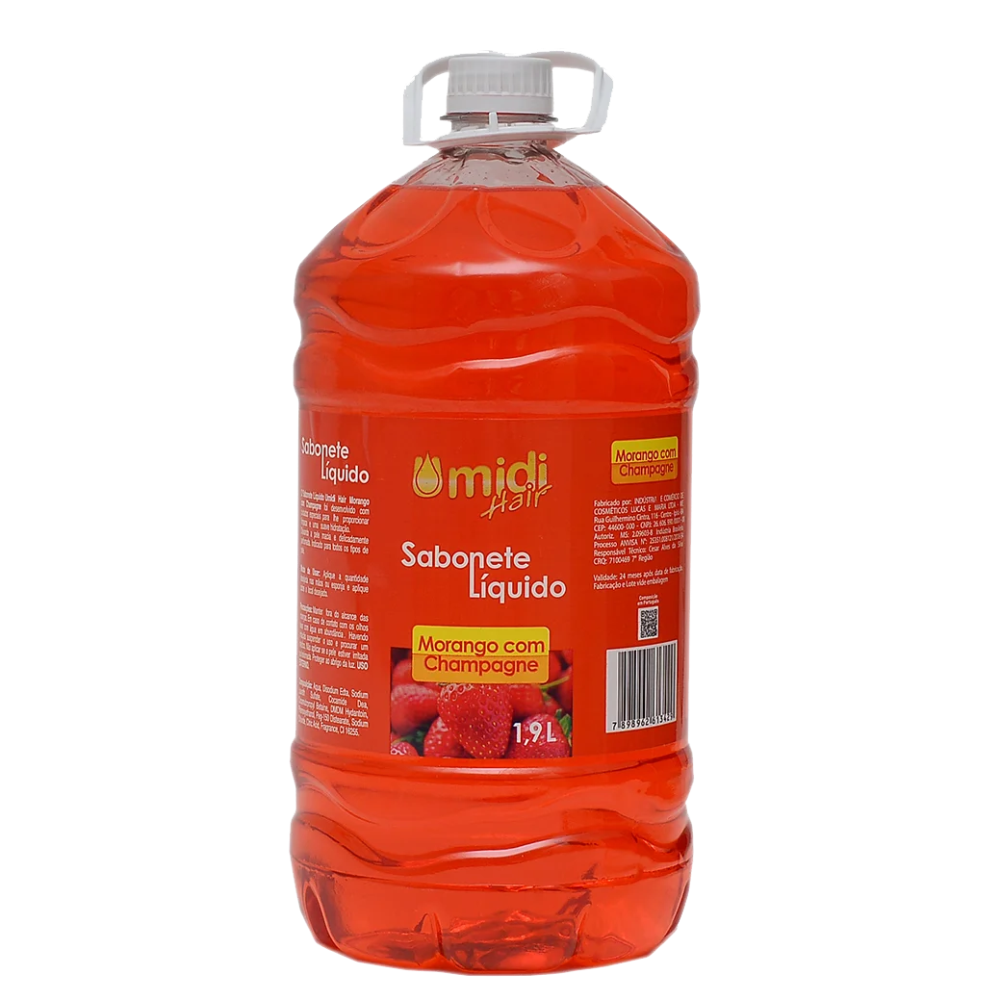 Sabonete Líquido Umidi Hair Morango Com Champagne 1,9L