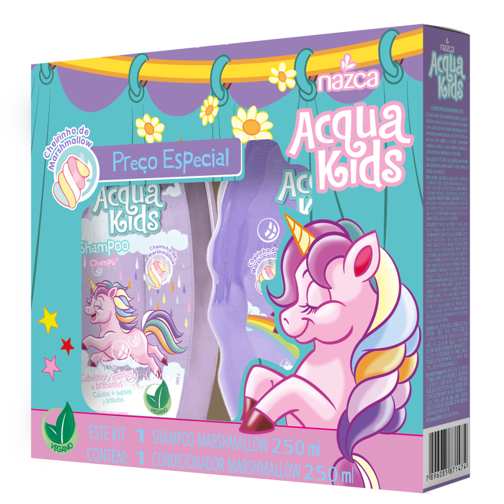 Kit Shampoo + Condicionador Acqua Kids Marshmallow 250ml