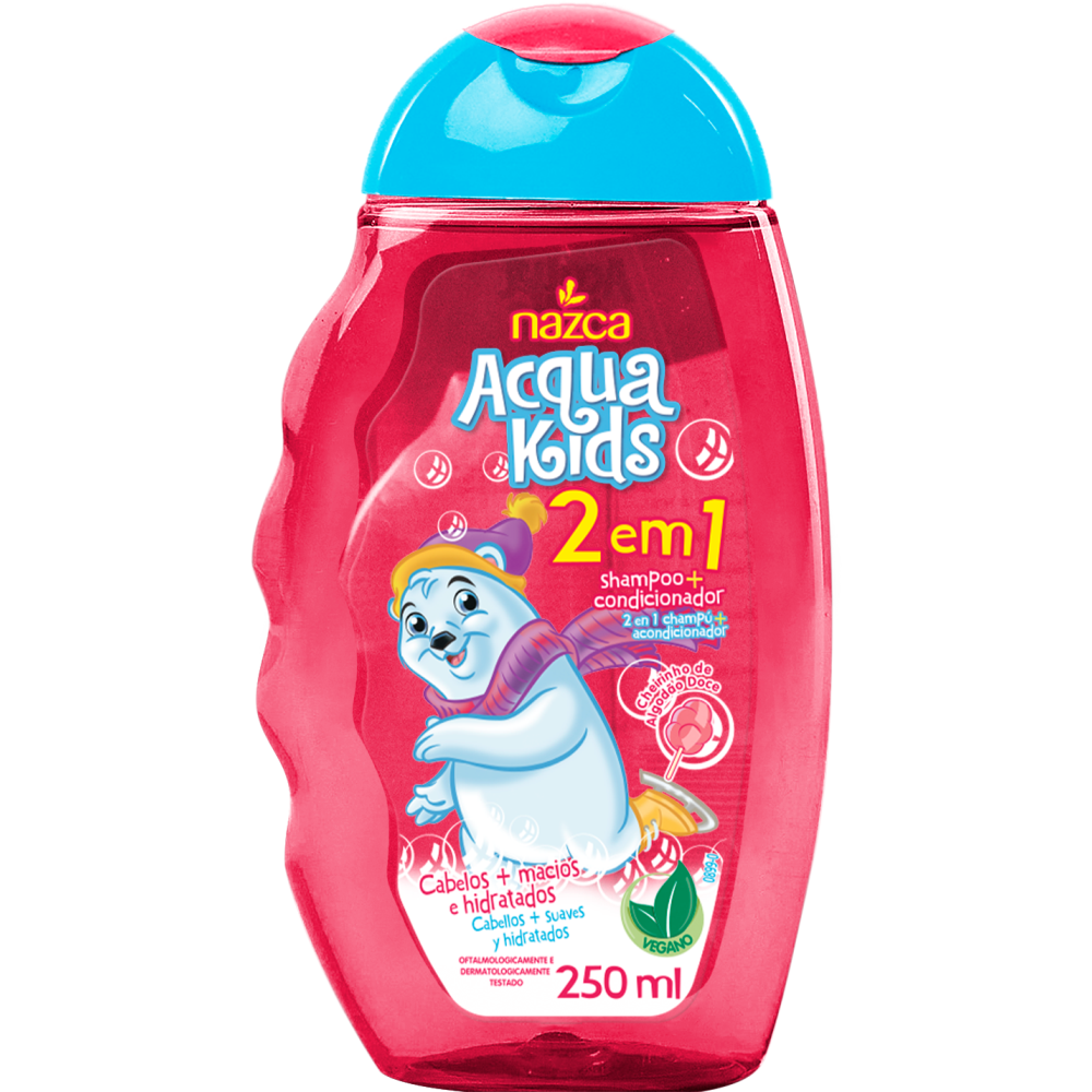 Shampoo Nazca Acqua Kids 2 em 1 Algodão Doce 250ml