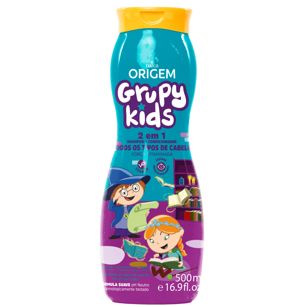 Shampoo Origem Grupy Kids 2 Em 1 Força Vitaminada 500ml