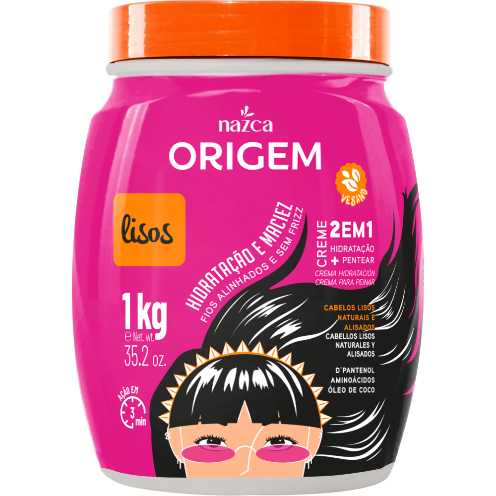 Creme De Hidratação Origem 2 Em 1 Lisos 1Kg