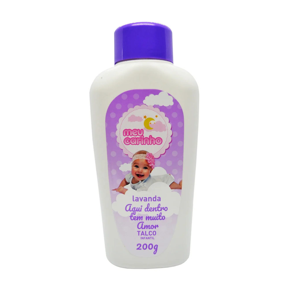 Talco Infantil Meu Carinho Lilas Lavanda 200G