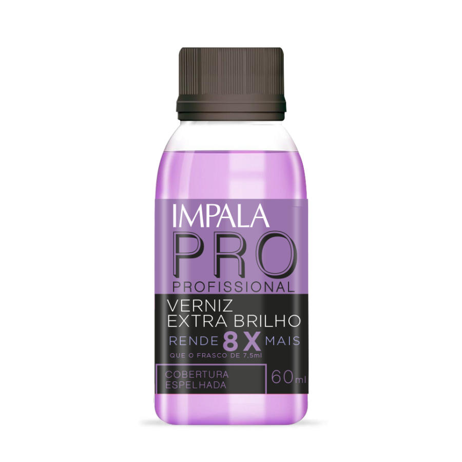 Cobertura Espelhada Impala Profissional Verniz Extra Brilho 60ml