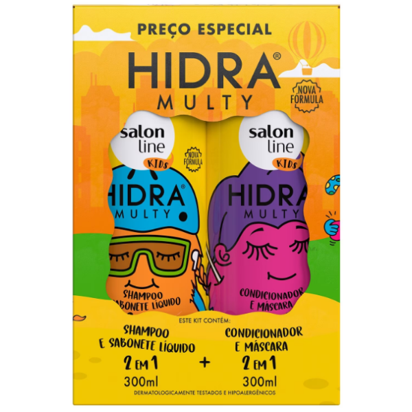 Kit Shampoo + Condicionador Salon Line Hidra Multy Kids 300ml