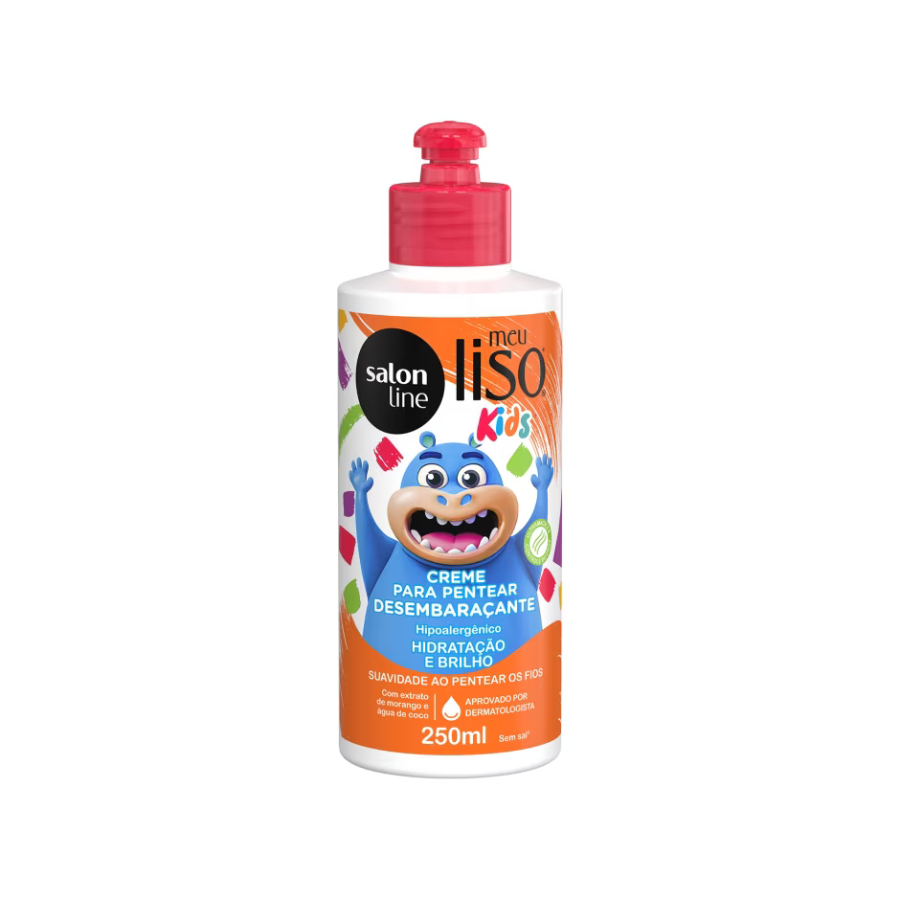 Creme Para Pentear Salon Line Meu Liso Kids Desembaraçante Hidratação E Brilho 250ml