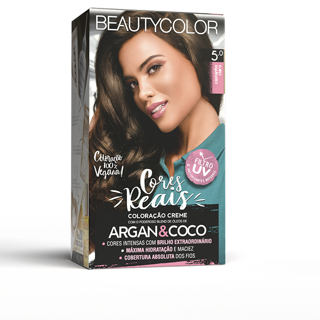 Coloração Creme Beauty Color Cores Reais Castanho Calro 5.0