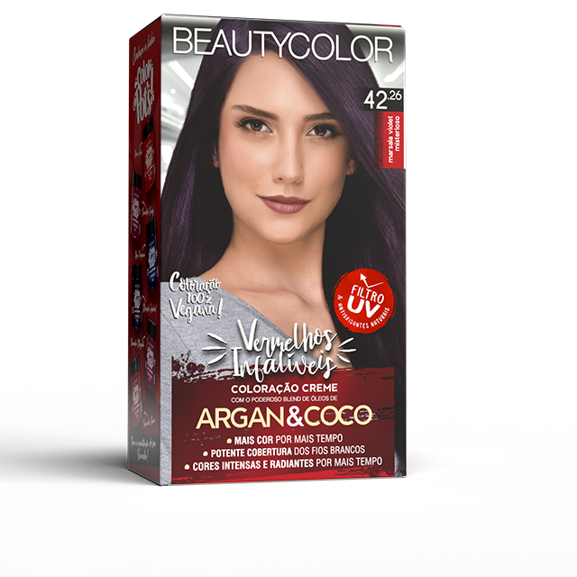 Coloração Creme Beauty Color Vermelhos Infalíveis Marsala Violet Misterioso 42.26