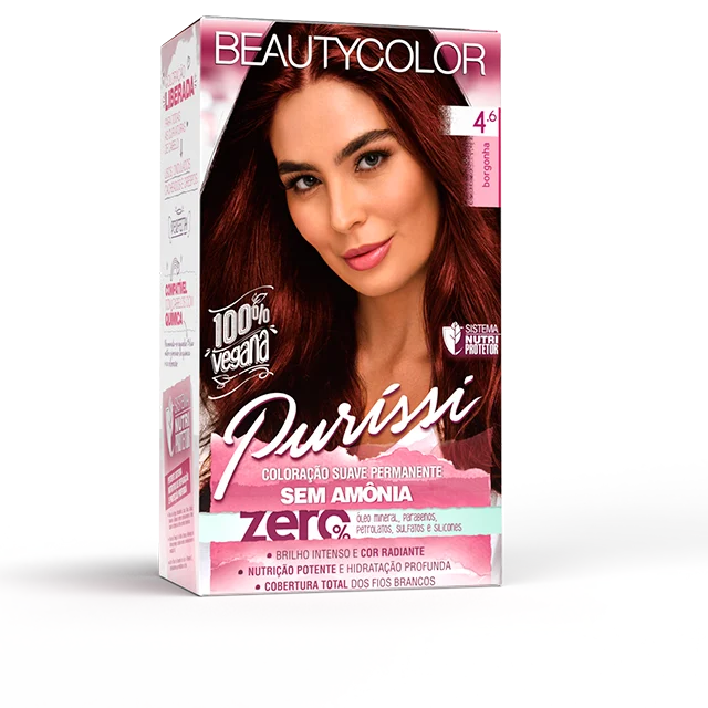 Coloração Tonalizante Beauty Color Puríssi Borgonha 4.6