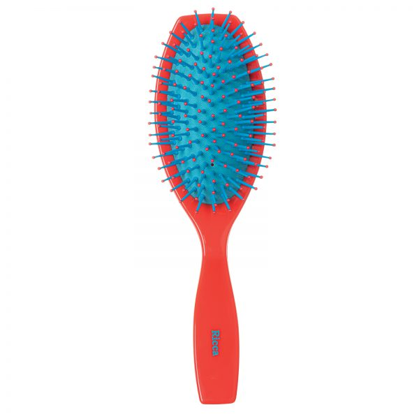 Escova de Cabelo Ricca Belliz Oval Almofadada Pink Ref. 2427