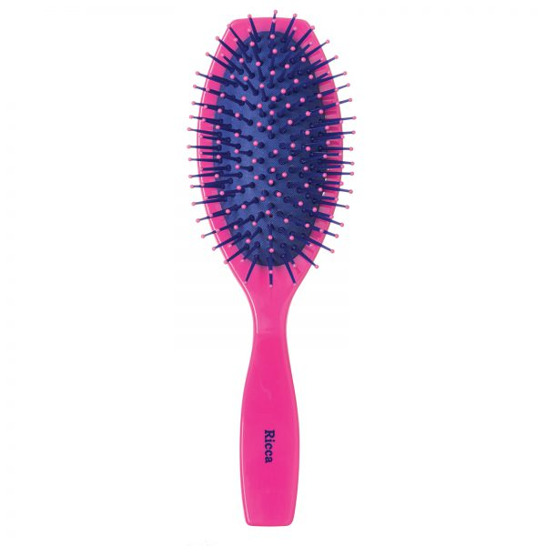 Escova de Cabelo Ricca Belliz Oval Almofadada Cereja Ref. 2426
