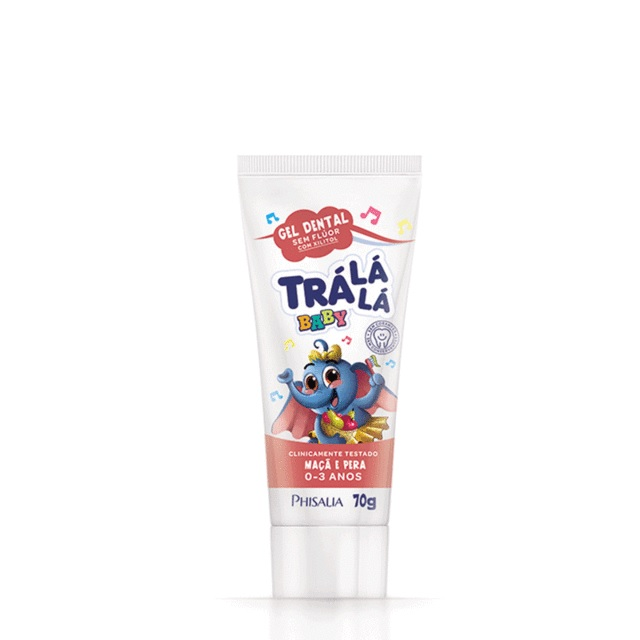 Gel Dental Baby Tra Lá Lá 70g Maçã e Pera