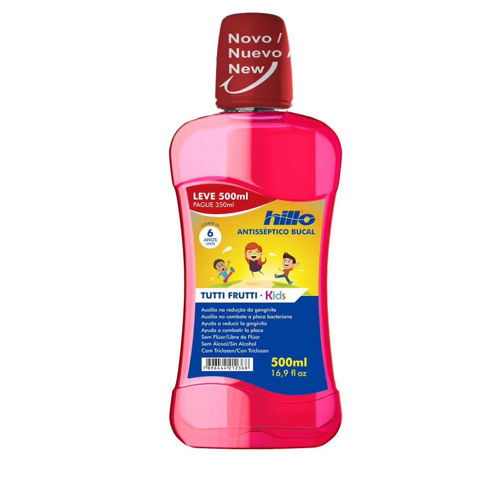 Antisséptico Bucal Hillo Kids Tutti-Frutti 500ml