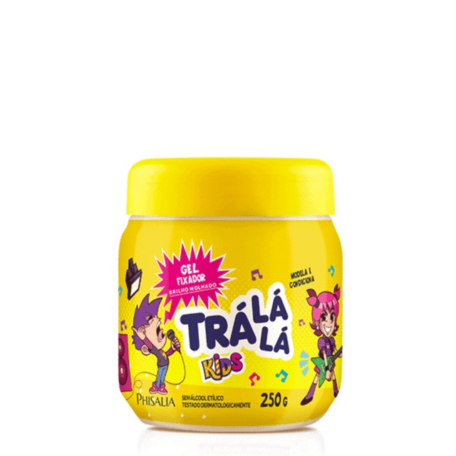Gel Fixador Kids Tra Lá Lá 250g Brilho Molhado