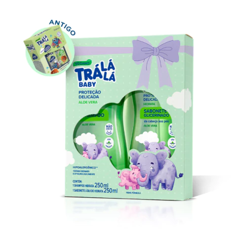 Kit Baby Tra Lá Lá Shampoo 250ml + Sabonete Líquido 250ml Hidrata