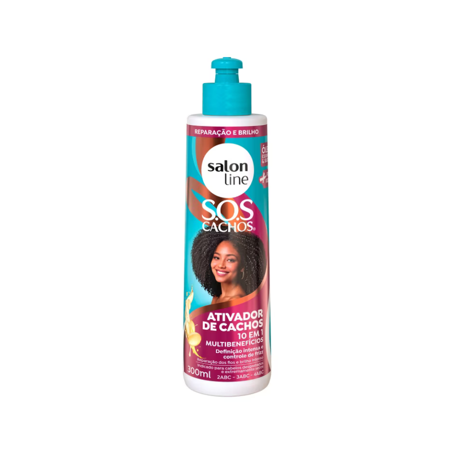 Ativador De Cachos Salon Line Sos Cachos 10 Em 1 Multibenefícios 300ml