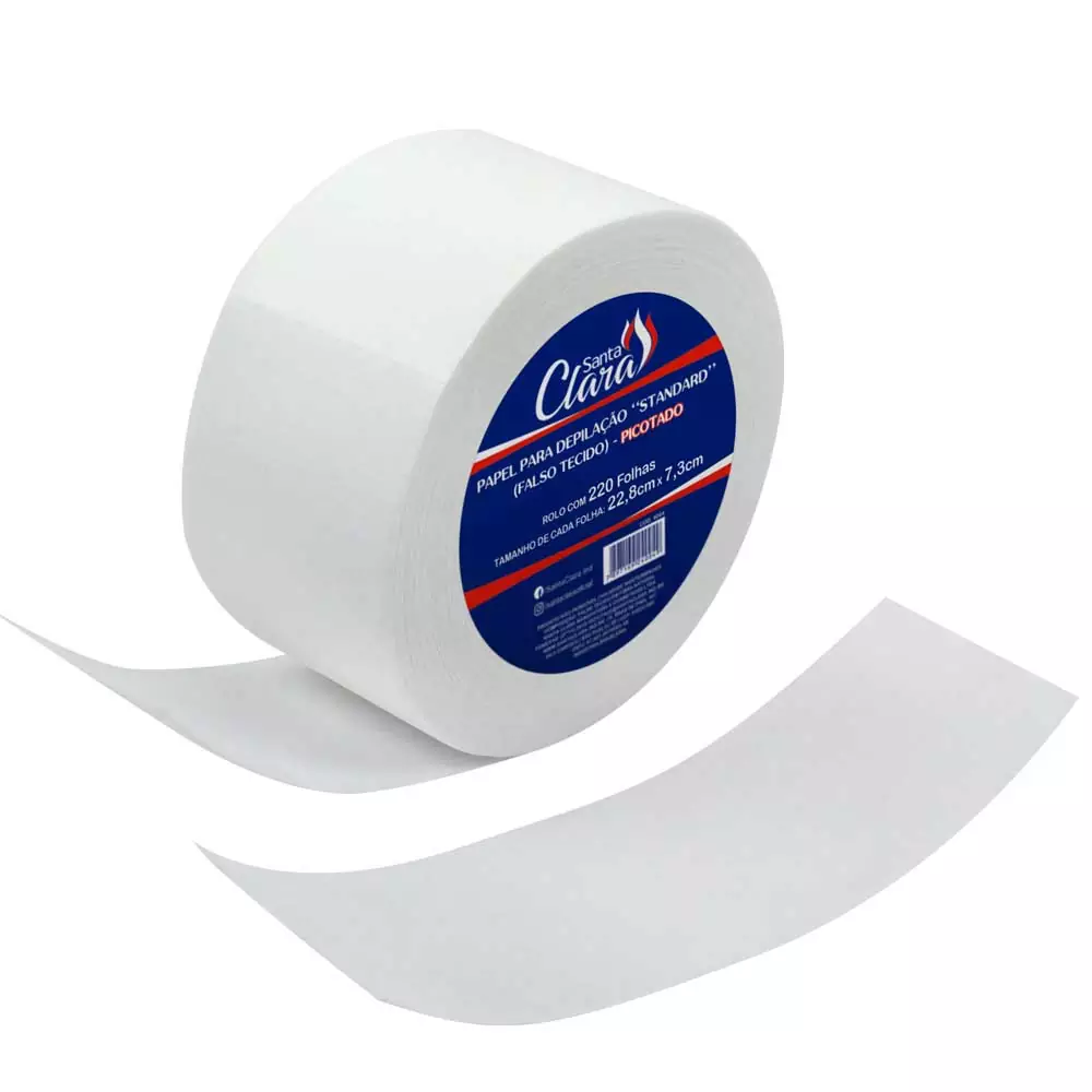 Papel de Depilação Santa Clara Rolo Com 220 Folhas Ref. 4004