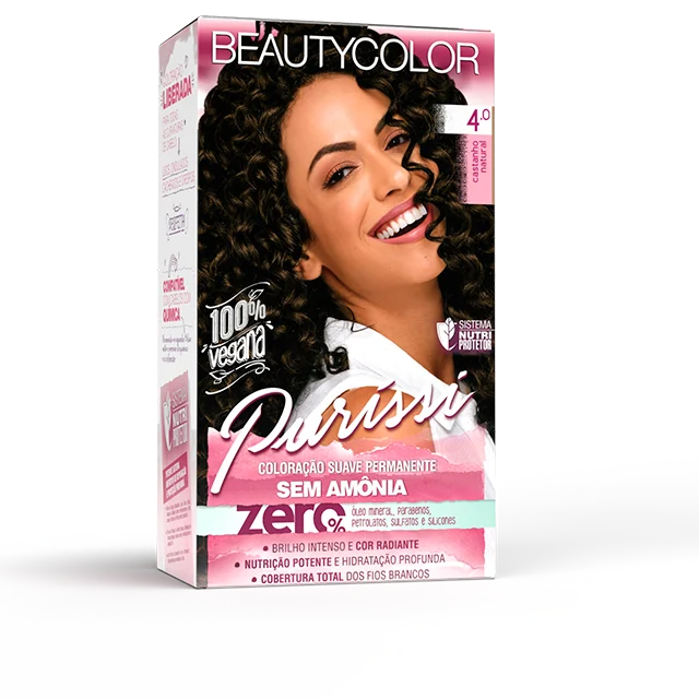 Coloração Tonalizante Beauty Color Puríssi Castanho Natural 4.0