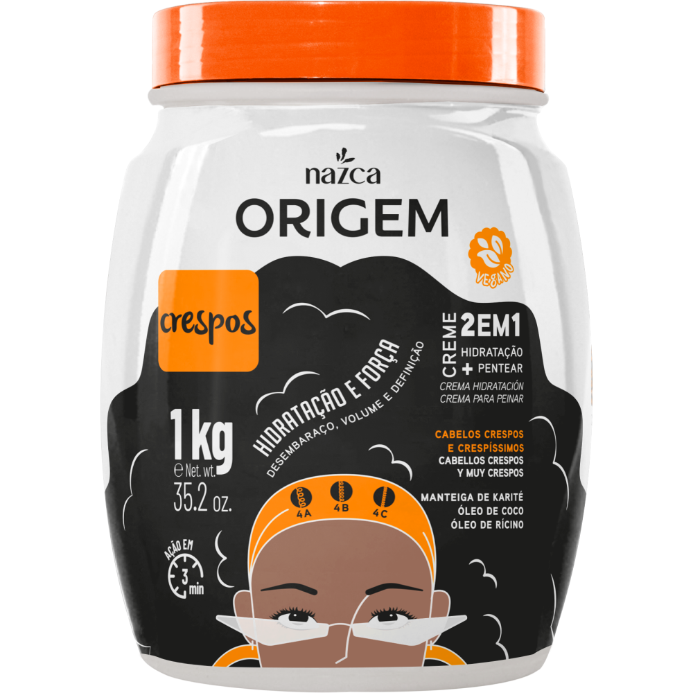 Creme De Hidratação Origem 2 Em 1 Crespos 1Kg
