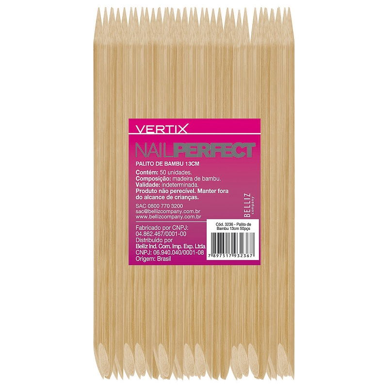 Palito Vertix Belliz Com 50 Unidades Bambu Ref. 3236
