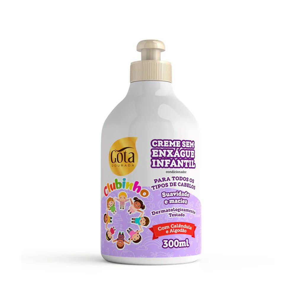 Creme de Pentear Gota Dourada Clubinho Todos os Tipos de Cabelos 300ml