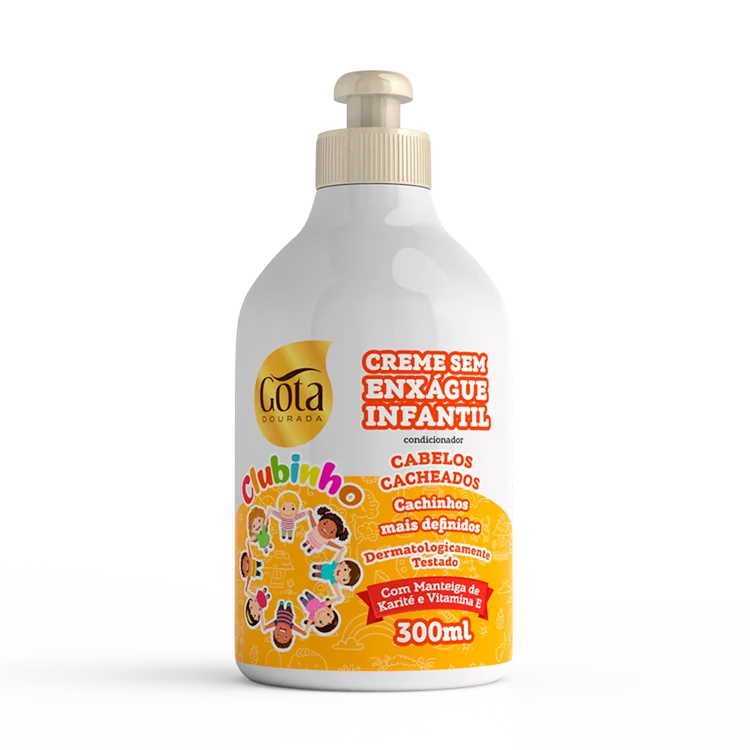 Creme Sem Enxague Gota Dourada Clubinho Cacheados 300ml