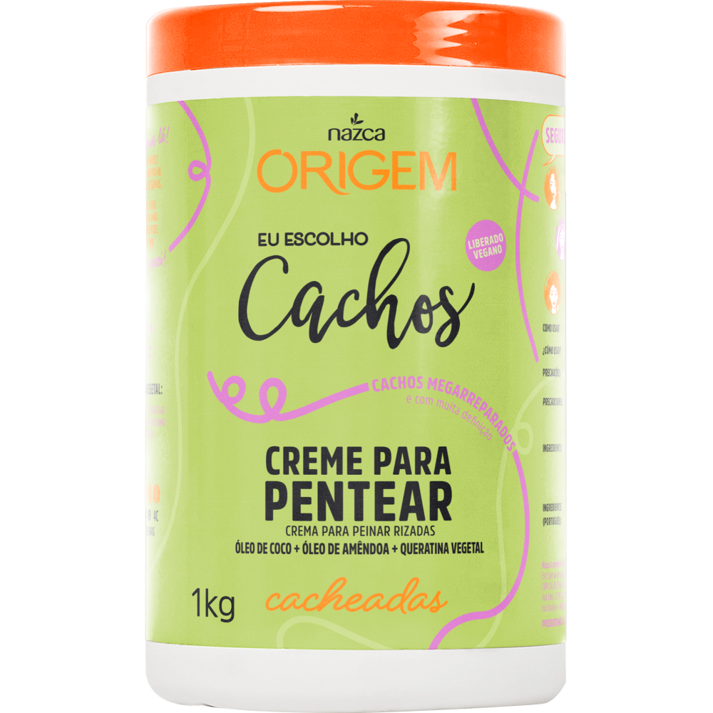 Creme de Pentear Nazca Origem Eu Escolho Cachos Cacheadas 1kg
