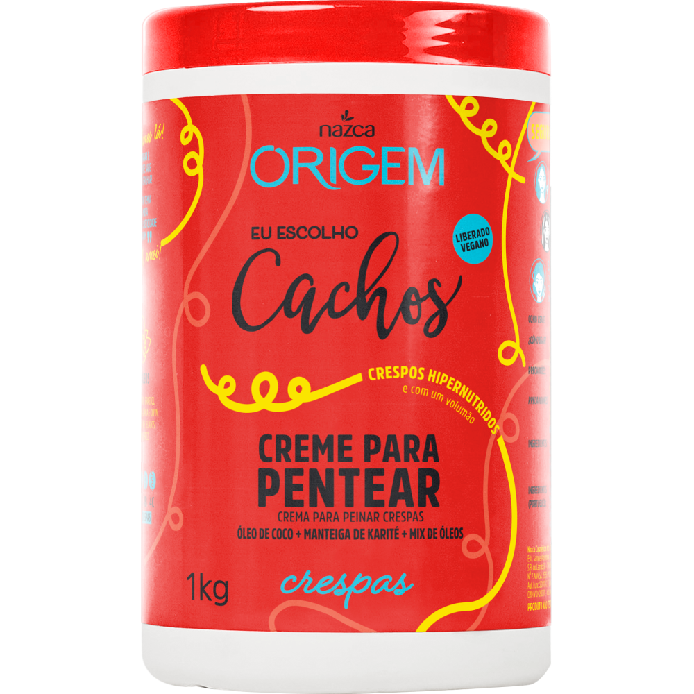 Creme de Pentear Nazca Origem Eu Escolho Cachos Crespas 1kg