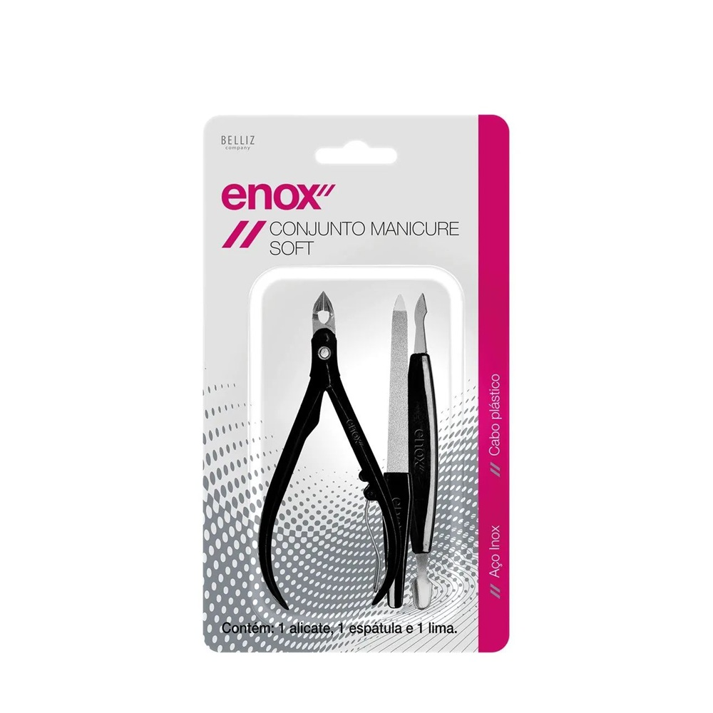 Kit Enox Belliz Soft Alicate + Espátula + Lima Ref. 1725
