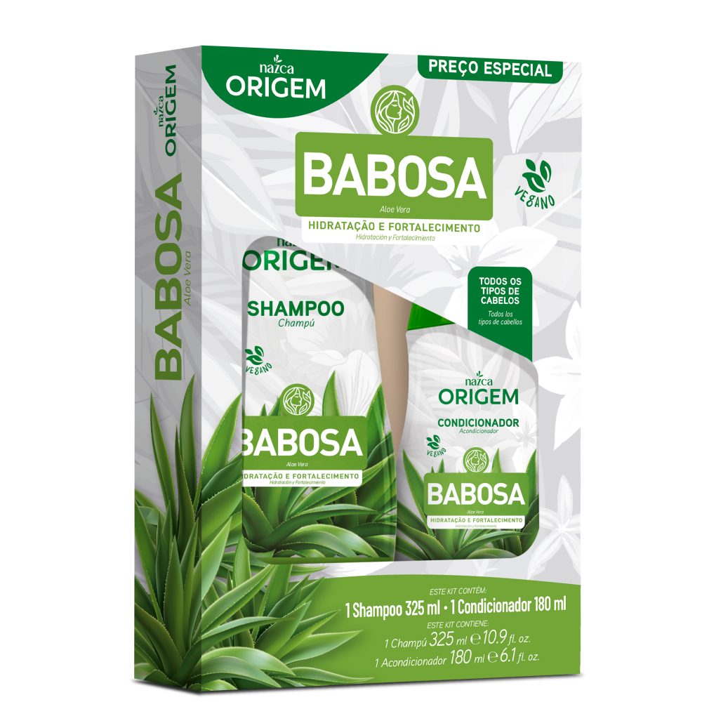 Kit Shampoo 325ml + Condicionador 180ml Origem Babosa