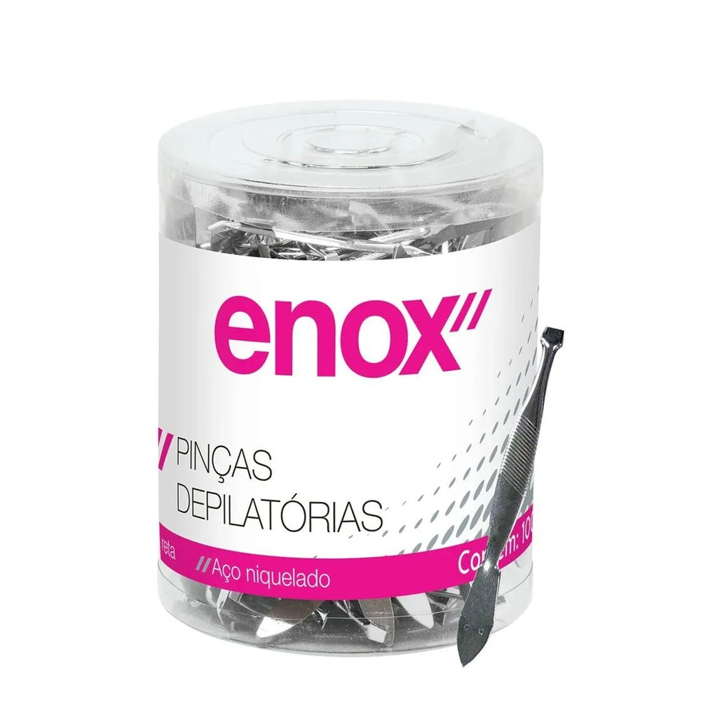 Pinça Enox Belliz Com 100 Unidades Ponta Reta Ref. 941
