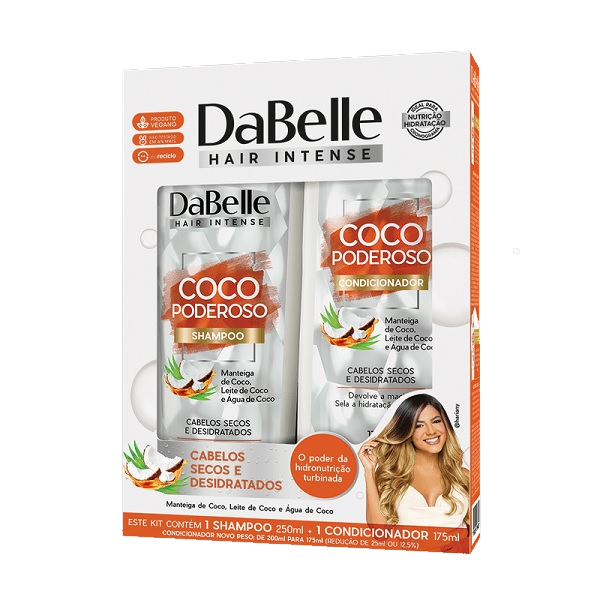 Dabelle Kit Shampoo+Condicionador Coco Poderoso 425ml