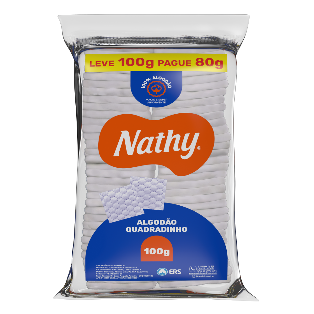 Algodão Nathy Hidrófilo 100g