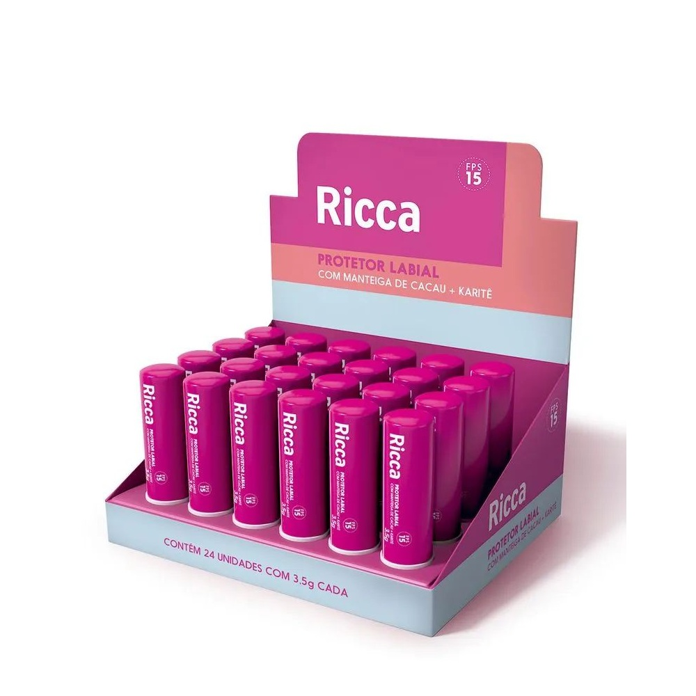 Protetor Labial Ricca Belliz 3,5g Com Manteiga de Cacau Ref. 2276