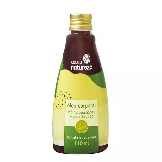 Óleo Corporal Cia Da Natureza Rícino + Óleo De Coco 110ml