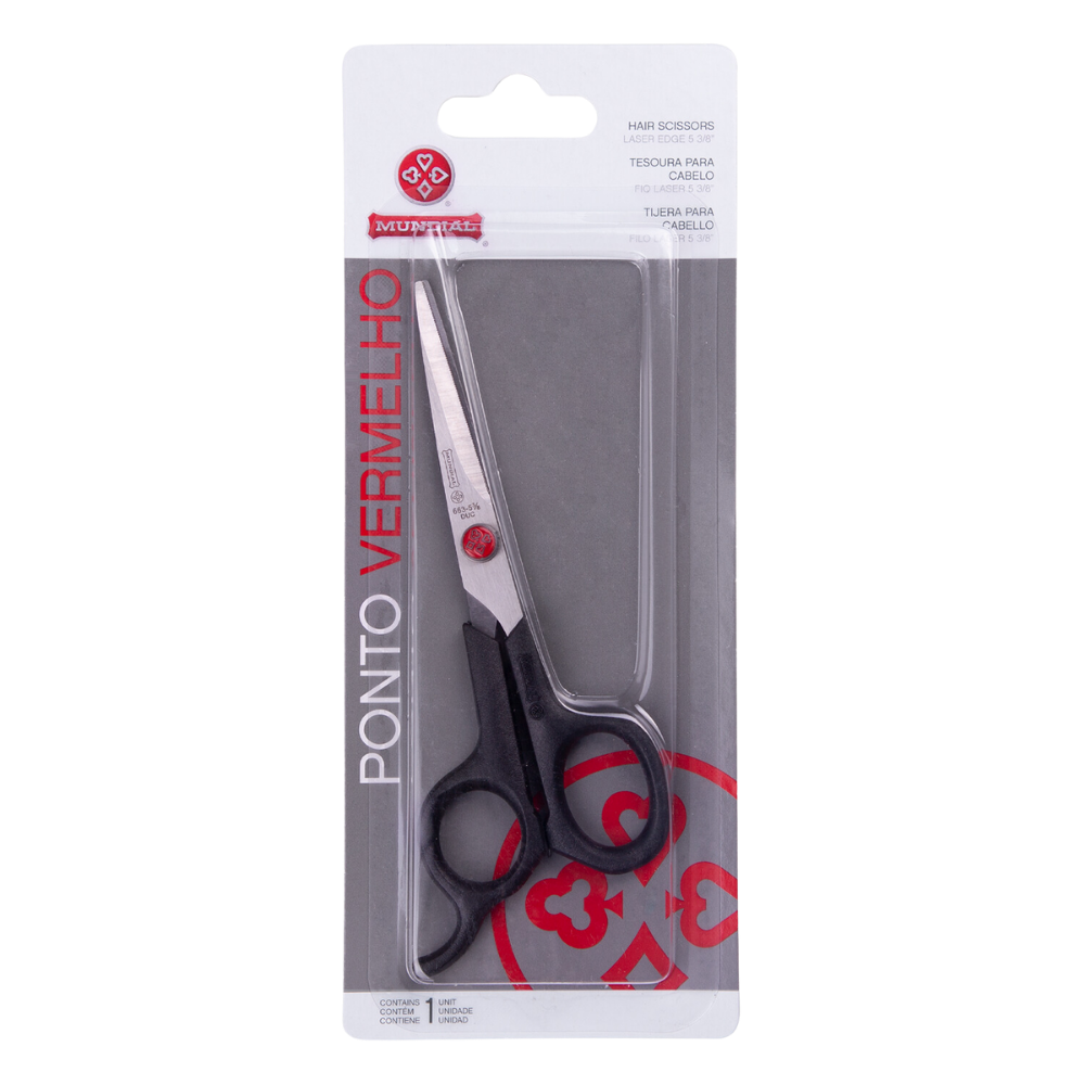 Tesoura Cabelereiro Mundial Ponto Vermelho Laser 5.3 Ref. 663