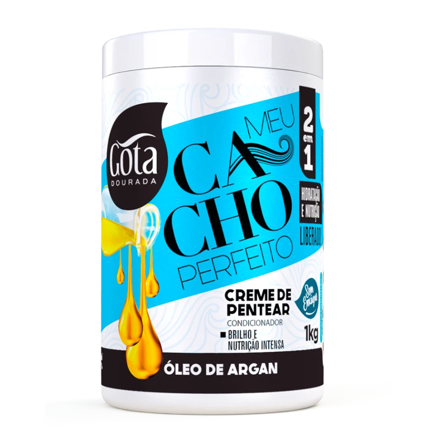Creme Para Pentear Gota Dourada Óleo De Argan 1Kg