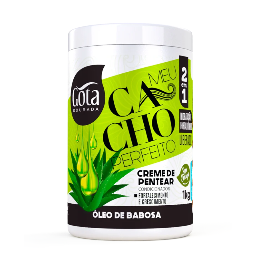 Creme Para Pentear Gota Dourada Óleo De Babosa 1Kg