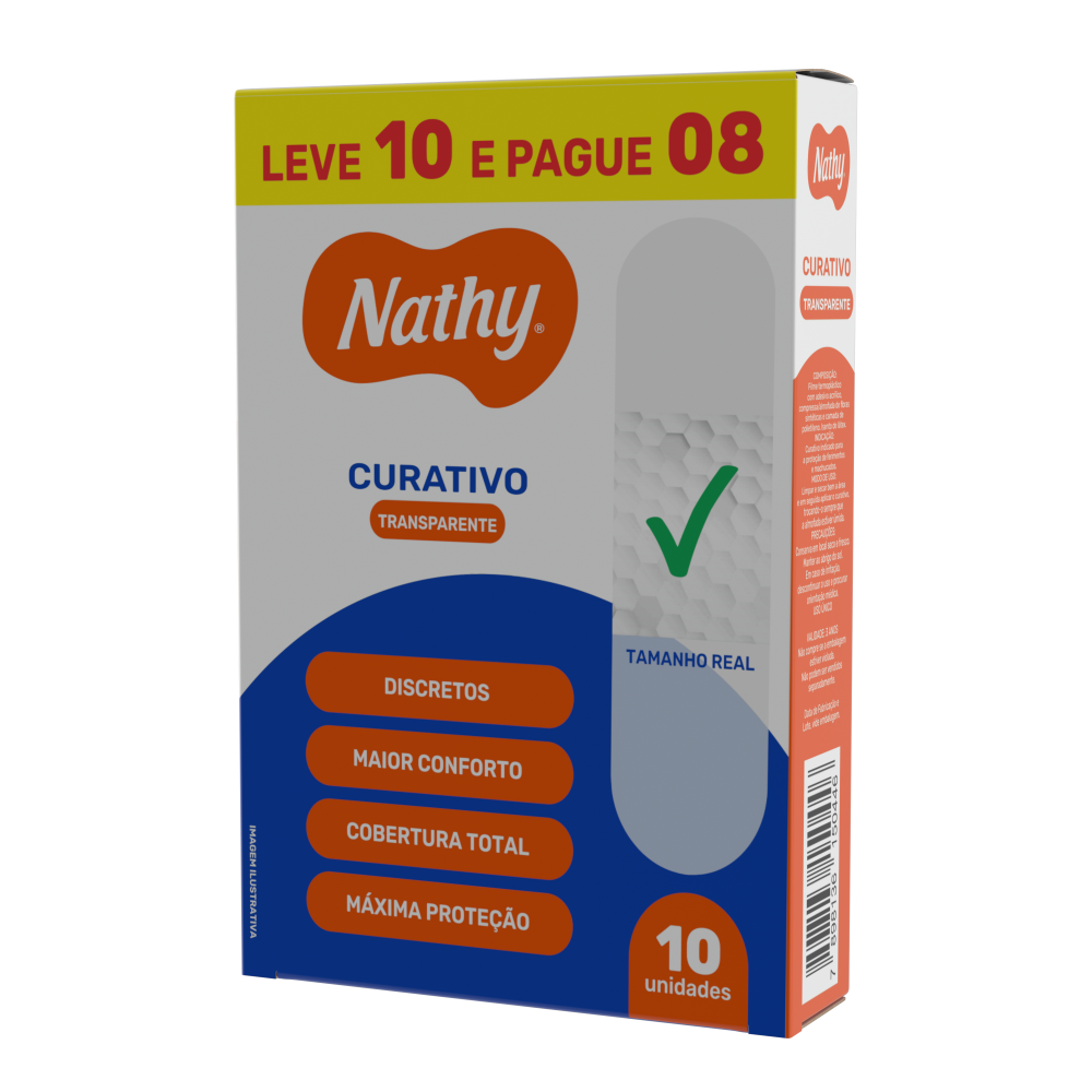 Curativos Nathy Transparente Tradicional Com 10 Unidades