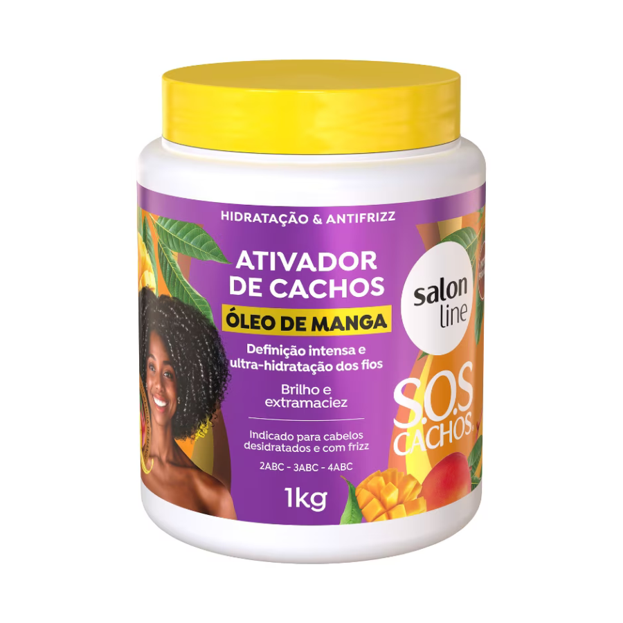 Ativador De Cachos Salon Line Sos Cachos Óleo De Manga 1Kg