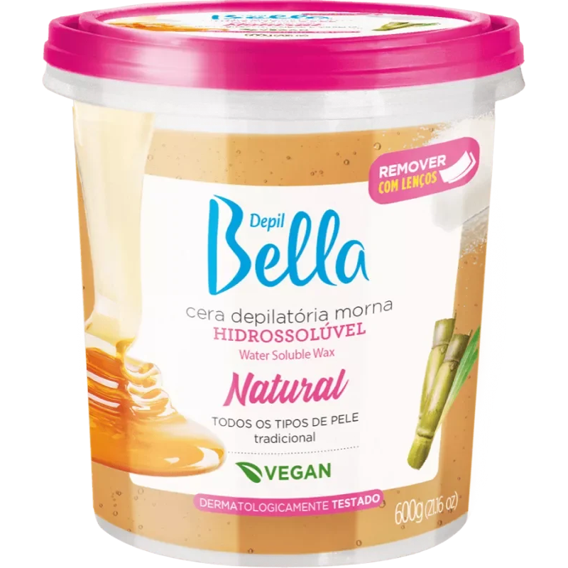 Cera Depilatória Depil Bella Hidrossolúvel Natural Depil Bella 600G